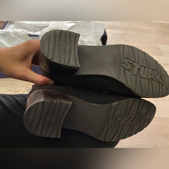 ASO Kate Middleton. Stuart Weitzman HalfnHalf Dark Brown Suede Knee Boots Size 7 - Picture 10 of 11